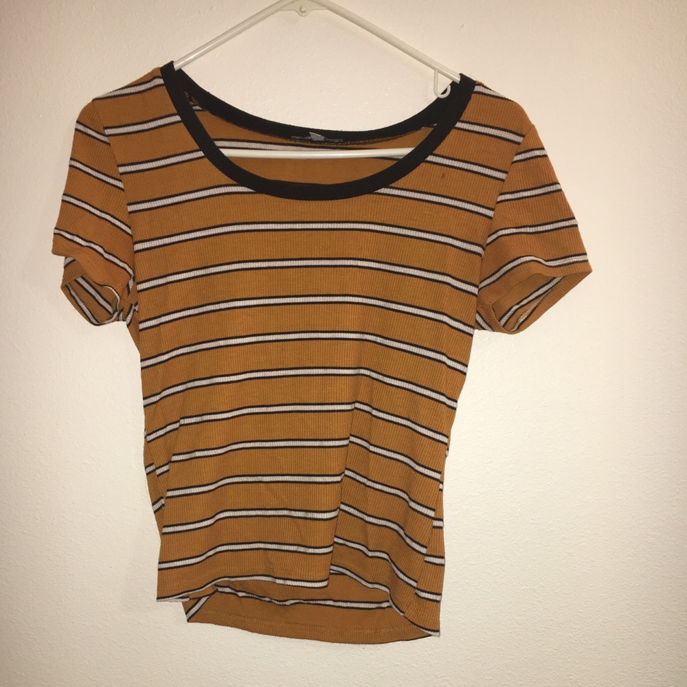 Charlotte Russe Mustard striped top